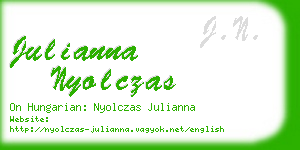 julianna nyolczas business card